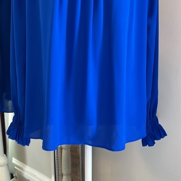 Banana Republic Blue Puff Sleeve Tunic Size Small - Picture 3 of 11